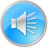 Volume Pressed Blue Icon